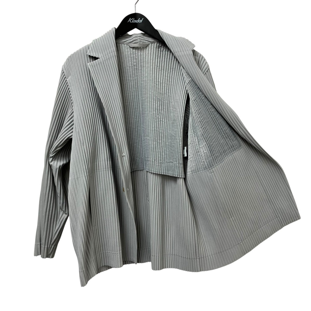 HOMME PLISSE ISSEY MIYAKE プリーツテーラードジャケットHP55JD401 古着・中古-2枚目のアイテム画像