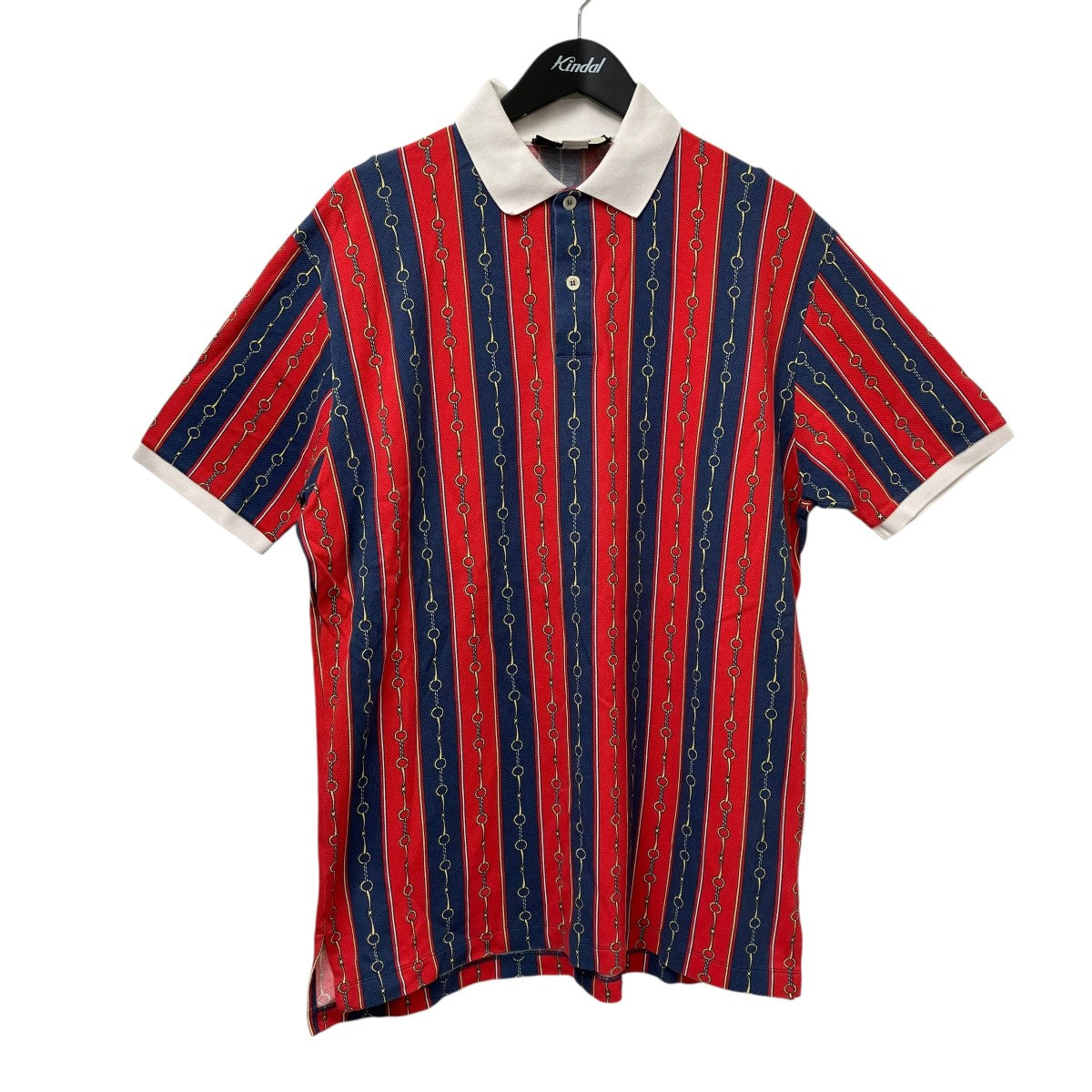 GUCCI(グッチ) ポロシャツ564694 564694 レッド×ネイビー サイズ M