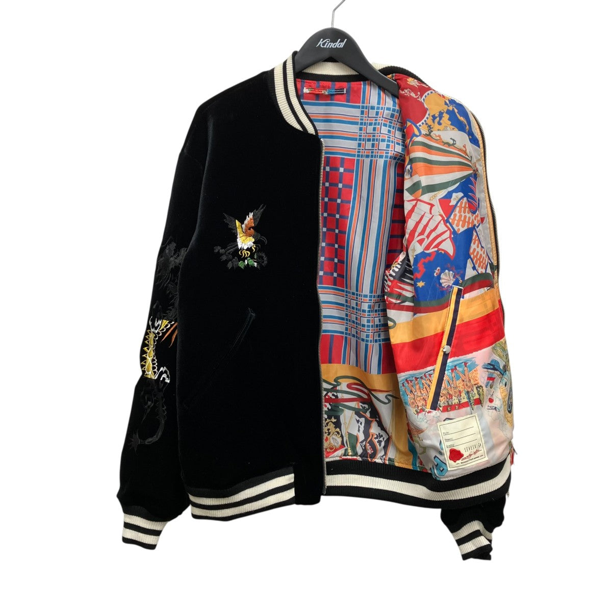SEVESKIG スカジャンJK-SV-HA-1010 VELVET EMBROIDERY SOUVENIR JACKET 古着・中古-2枚目のアイテム画像