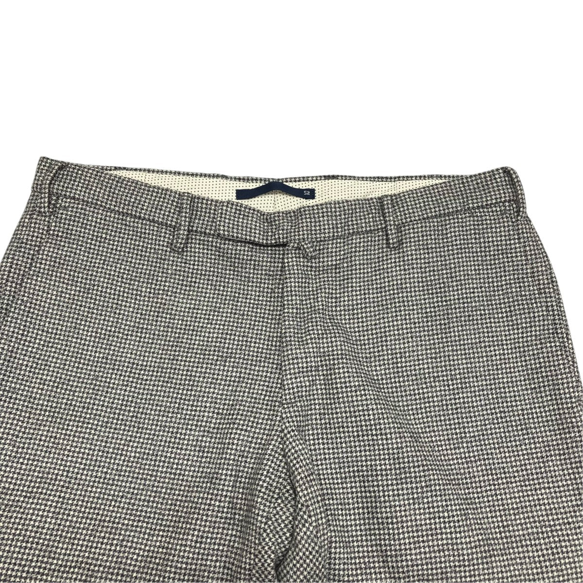 INCOTEX チェック ノープリーツ パンツスラックス1GWT30 古着・中古-3枚目のアイテム画像