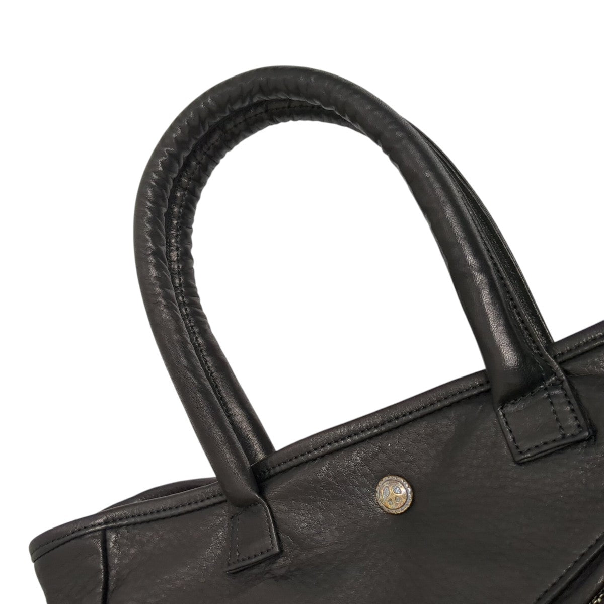 PC RIDERS LEATHER TOTE BAG S W   LOVE ＆ PEACE SILVERハンドバッグPC-017-3696-0010-0900