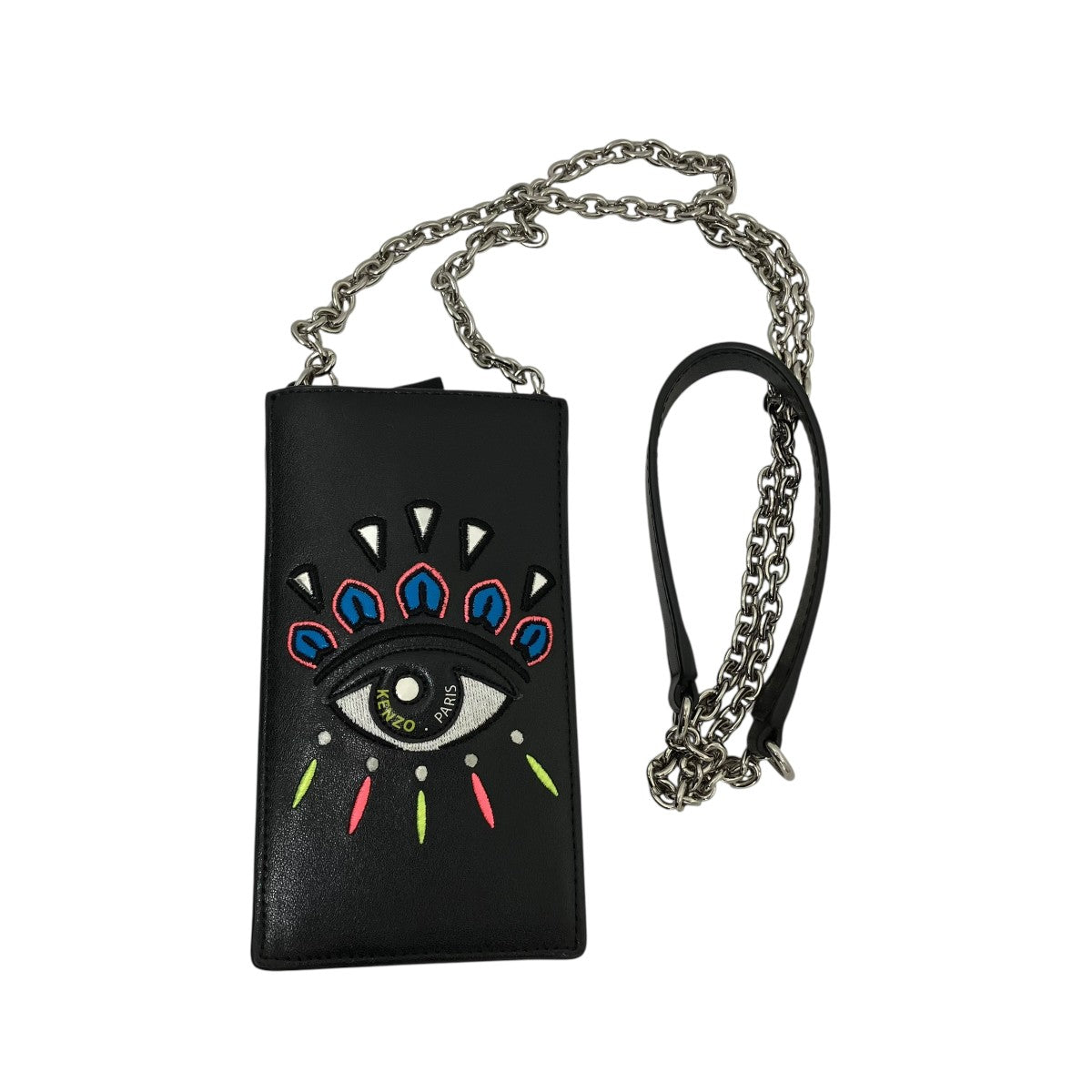 Eye Leather Phone Case With Chainスマホショルダー