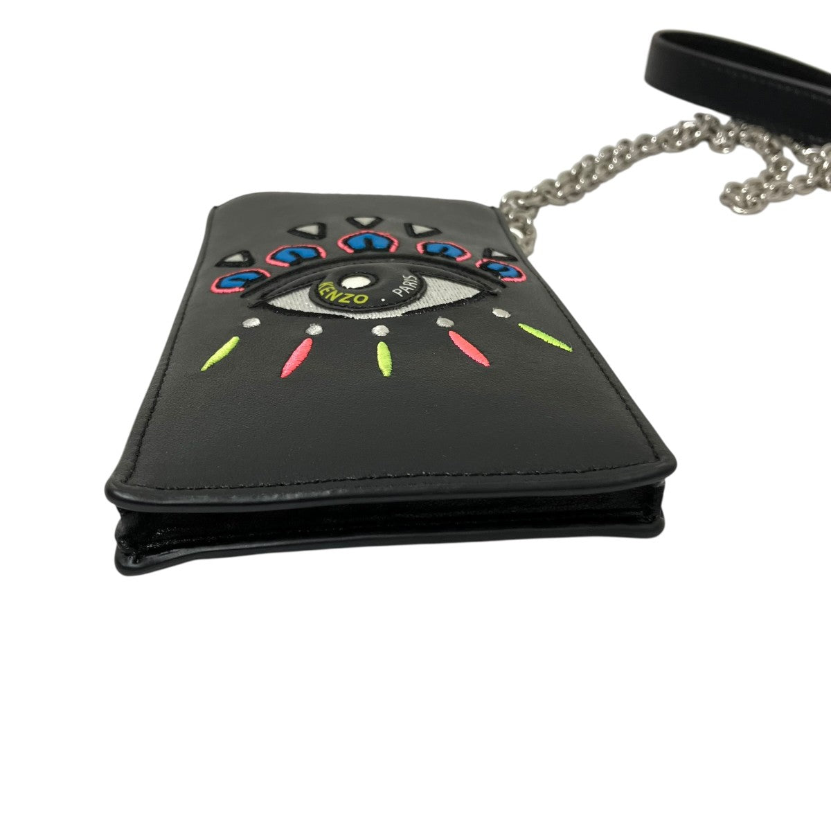 Eye Leather Phone Case With Chainスマホショルダー