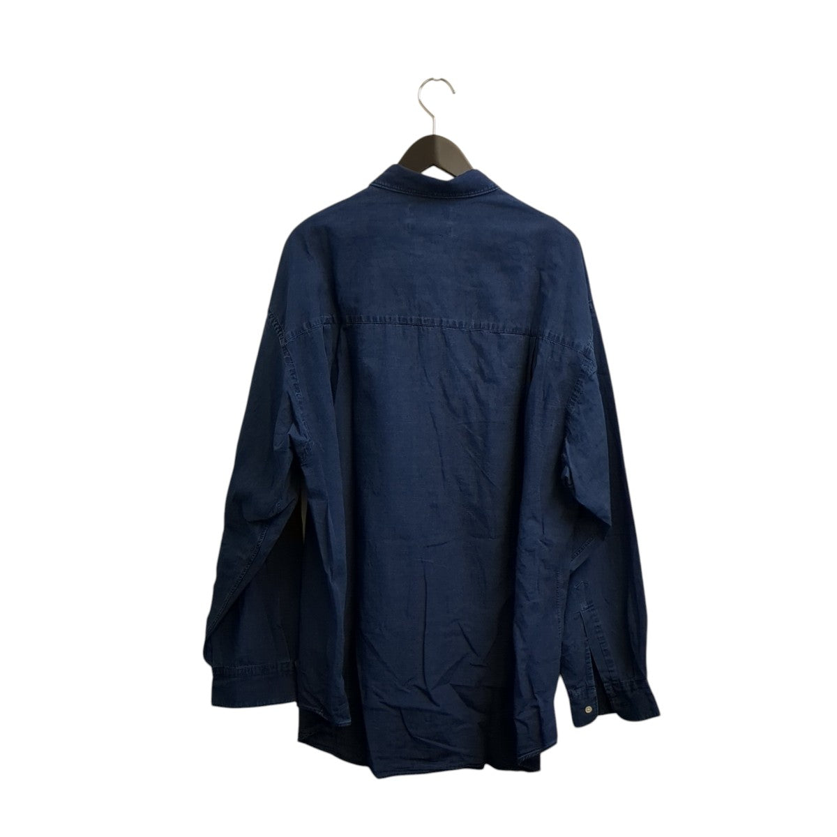 Graphpaper SIDOGRAS Indigo Poplin L／S Oversized Regular Collar ShirtTシャツGM252-50045 古着・中古-2枚目のアイテム画像