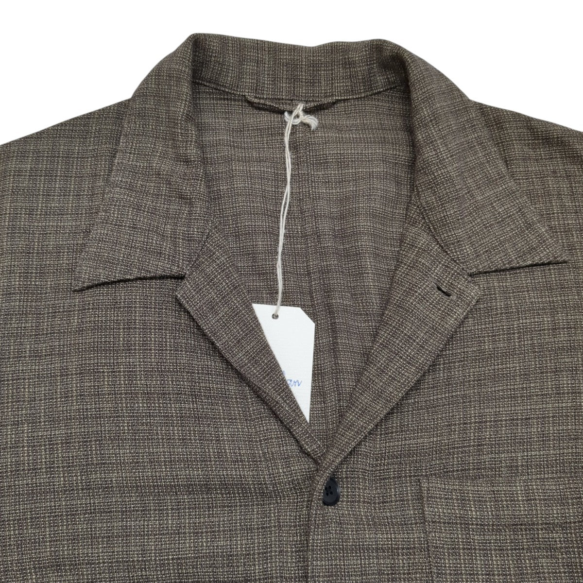 STEVEN ALAN コットンメッシュ チェック オープンカラー オーバー シャツ長袖シャツ8111-1-000007 古着・中古-3枚目のアイテム画像