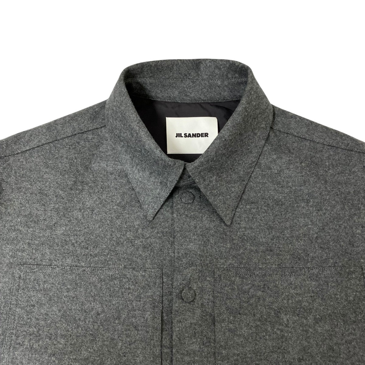 JIL SANDER メルトンウール オーバーシャ??ツJ22DL0258 J40045 古着・中古-3枚目のアイテム画像