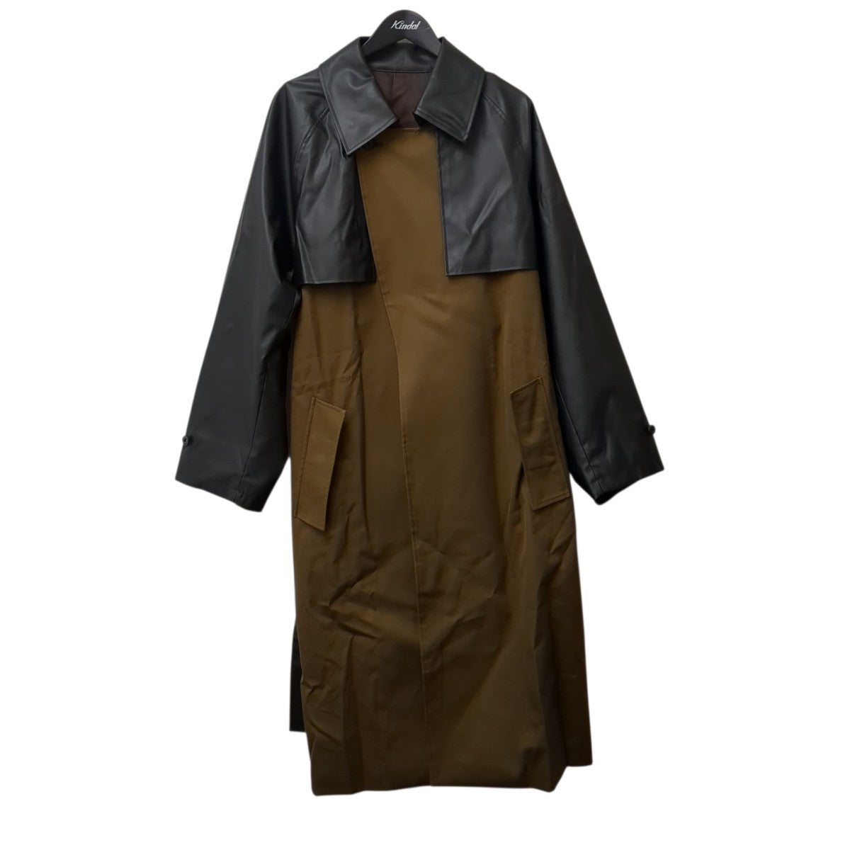 stein コートST.759 CONTRAST SINGLE BREASTED WIDE LAPELS COAT 古着・中古-1枚目のアイテム画像