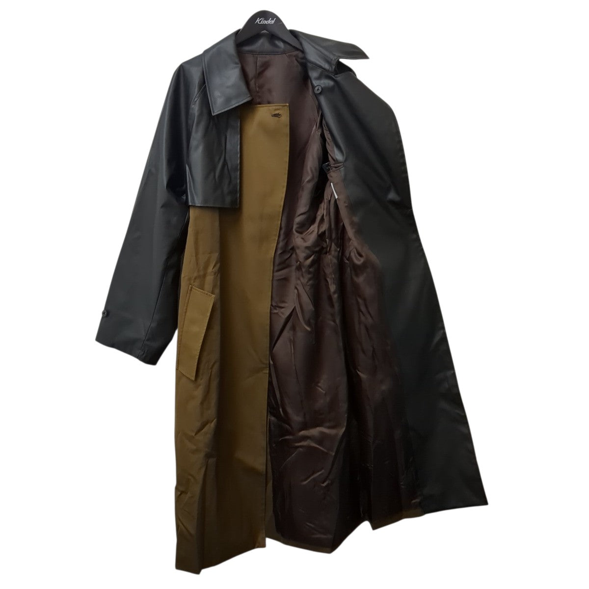 stein コートST.759 CONTRAST SINGLE BREASTED WIDE LAPELS COAT 古着・中古-2枚目のアイテム画像