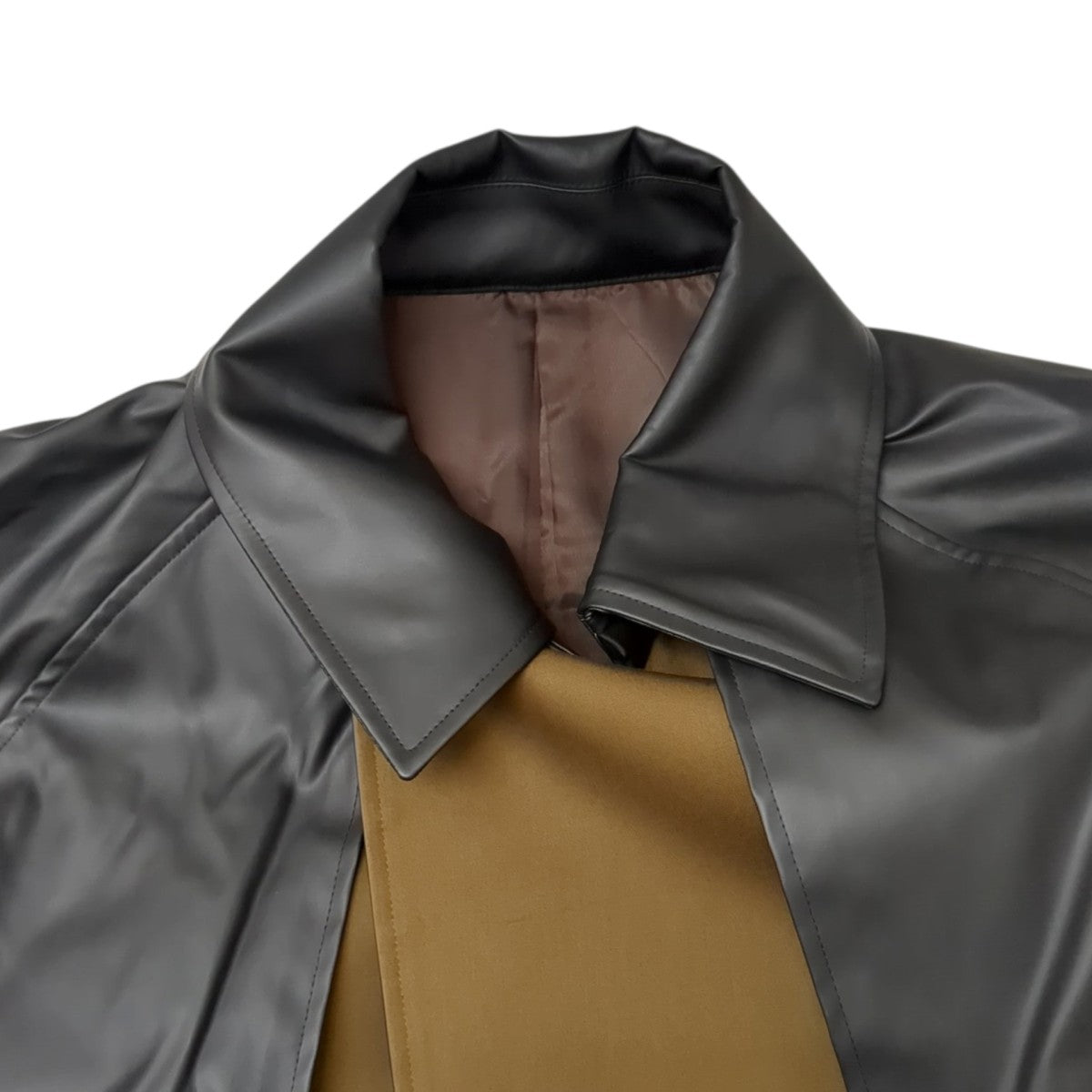 stein コートST.759 CONTRAST SINGLE BREASTED WIDE LAPELS COAT 古着・中古-4枚目のアイテム画像