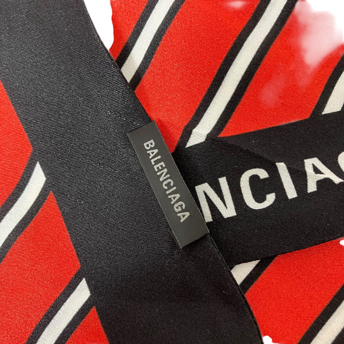 BALENCIAGA ストライプスカーフ【説明文必読】 BALENCIAGA(バレンシアガ) 銀座店1周年記念 シルクスカーフストライプ