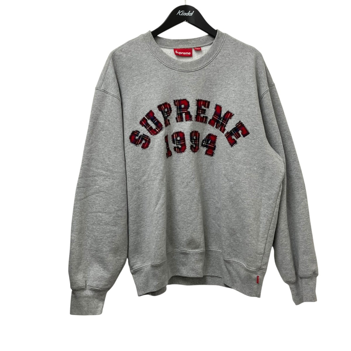 Supreme 26SSPlaid Arc Crewneck Heather Greyスウェット