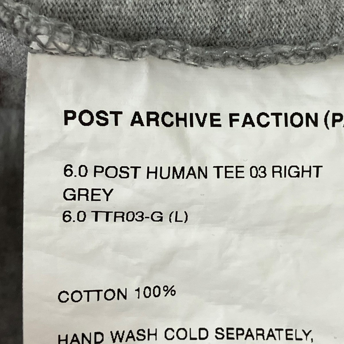 POST ARCHIVE FACTION (PAF) Tシャツ 古着・中古-6枚目のアイテム画像
