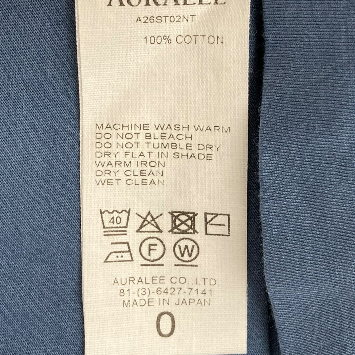 HIGH GAUGE COTTON JERSEY TEEクルーネックカットソーA26ST02NT