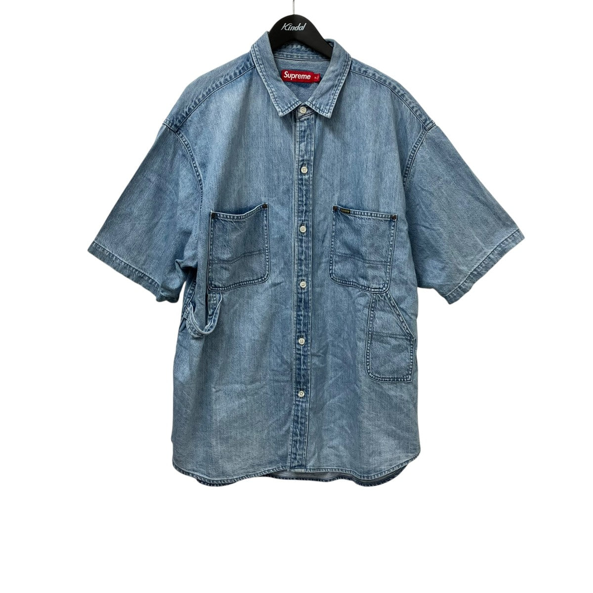 半袖シャツLoose Fit Denim painter Shirt