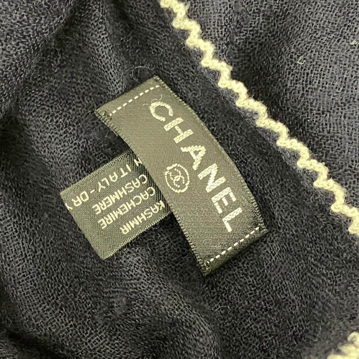 CHANEL カシミヤストール 古着・中古-6枚目のアイテム画像