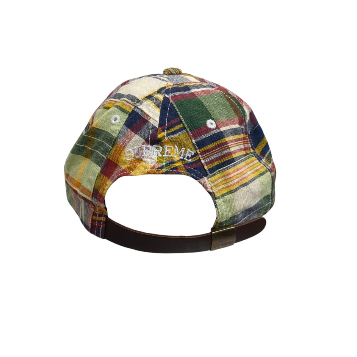Supreme 19SSPatchwork Madras S Logo 6-Panelキャップ 古着・中古-3枚目のアイテム画像