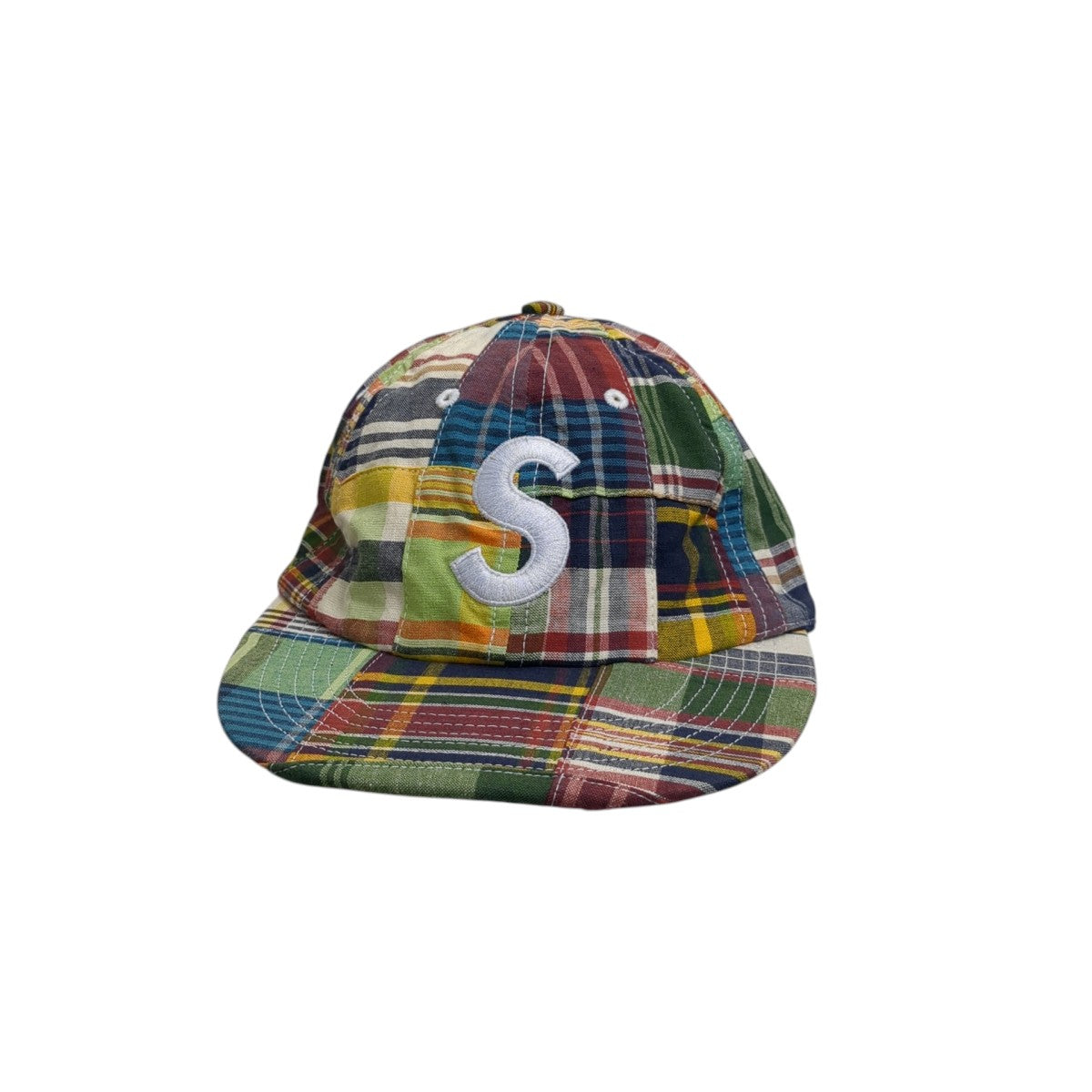 Supreme 19SSPatchwork Madras S Logo 6-Panelキャップ 古着・中古-5枚目のアイテム画像