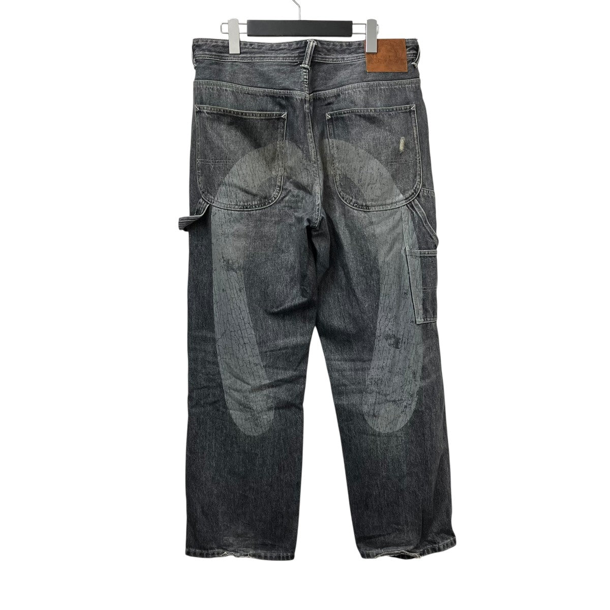 EVISU ウォッシュ＆ダメージ大黒プリントリラックスフィットジーンズデニムパンツ2EAEJM5JE6109RXDN 古着・中古-2枚目のアイテム画像