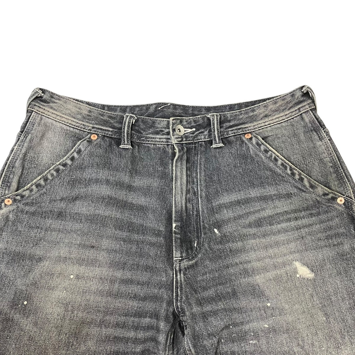 EVISU ウォッシュ＆ダメージ大黒プリントリラックスフィットジーンズデニムパンツ2EAEJM5JE6109RXDN 古着・中古-3枚目のアイテム画像