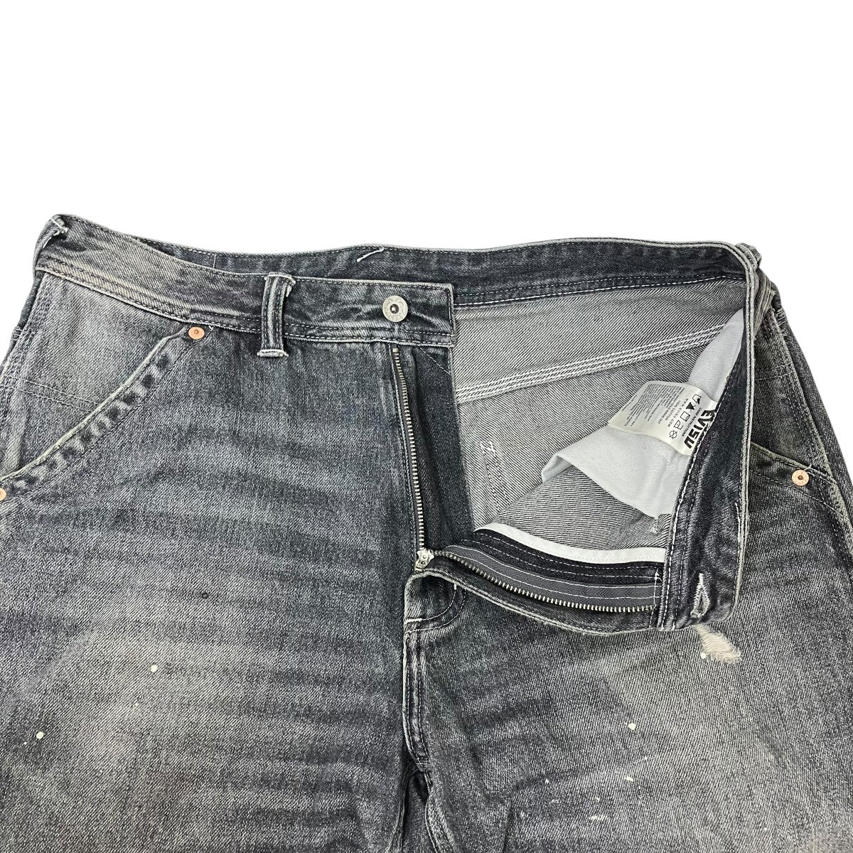 EVISU ウォッシュ＆ダメージ大黒プリントリラックスフィットジーンズデニムパンツ2EAEJM5JE6109RXDN 古着・中古-4枚目のアイテム画像