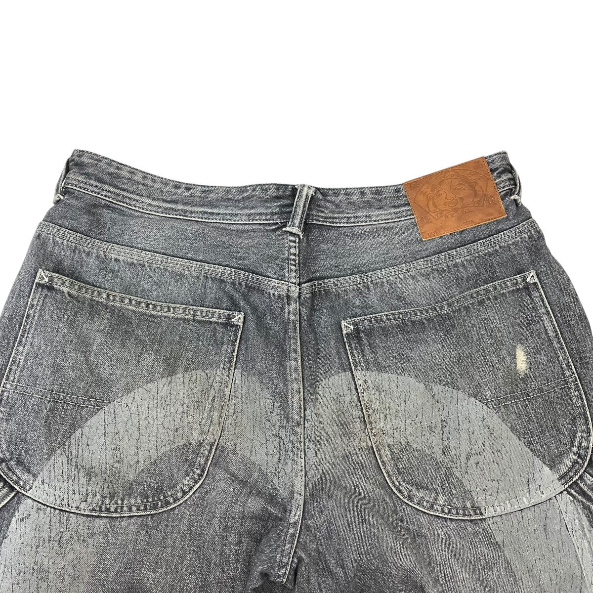 EVISU ウォッシュ＆ダメージ大黒プリントリラックスフィットジーンズデニムパンツ2EAEJM5JE6109RXDN 古着・中古-5枚目のアイテム画像