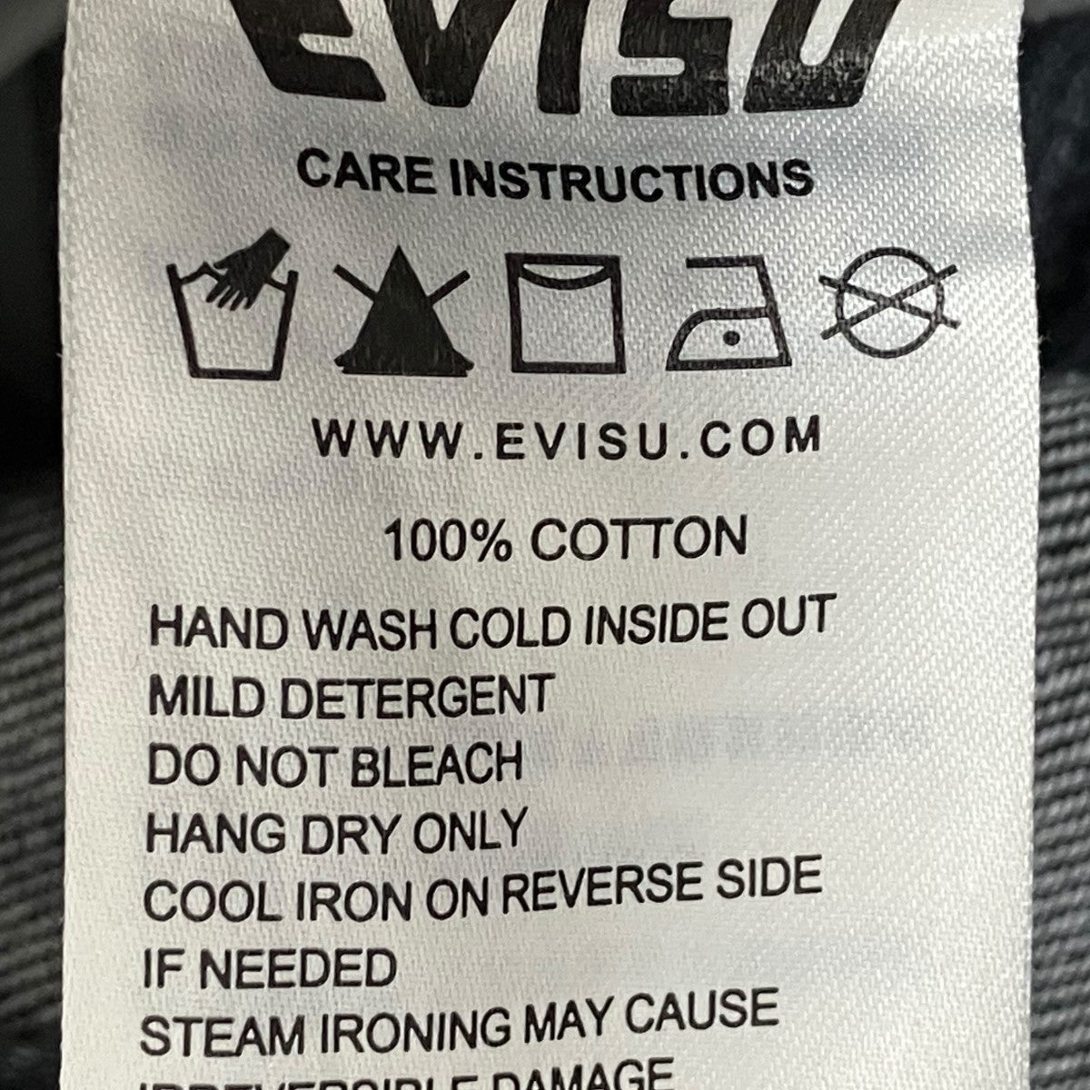 EVISU ウォッシュ＆ダメージ大黒プリントリラックスフィットジーンズデニムパンツ2EAEJM5JE6109RXDN 古着・中古-9枚目のアイテム画像