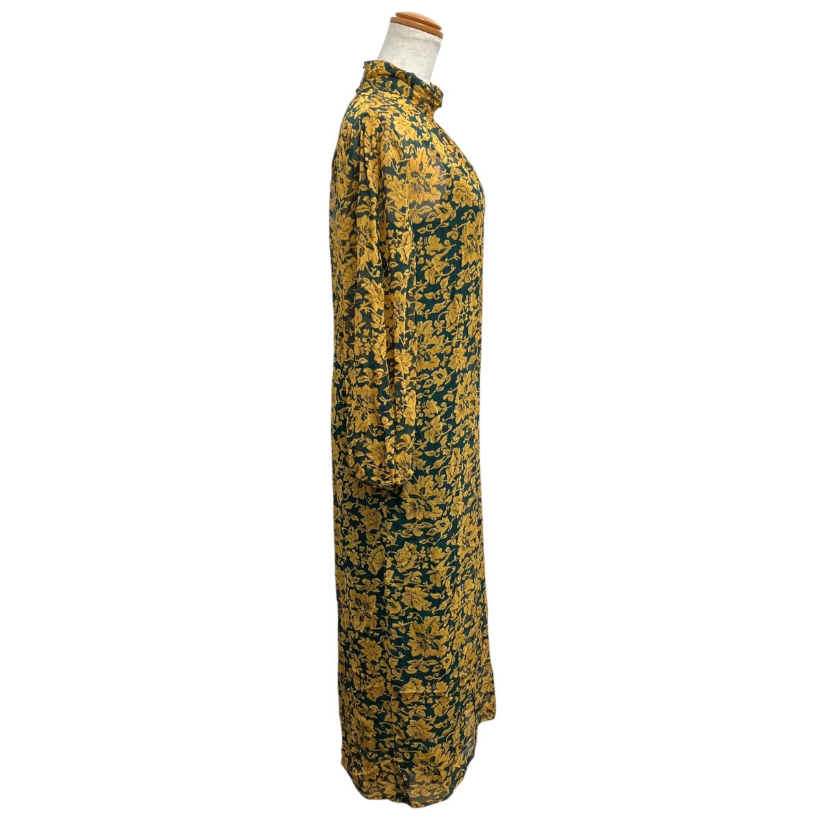 Georgette Leaf Dress長袖ワンピース12020320