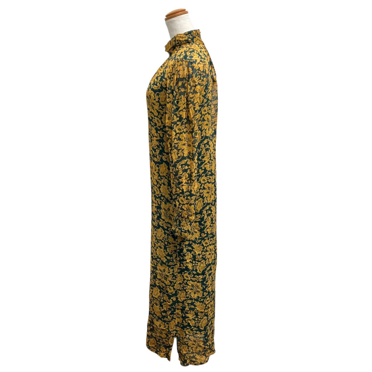 Georgette Leaf Dress長袖ワンピース12020320