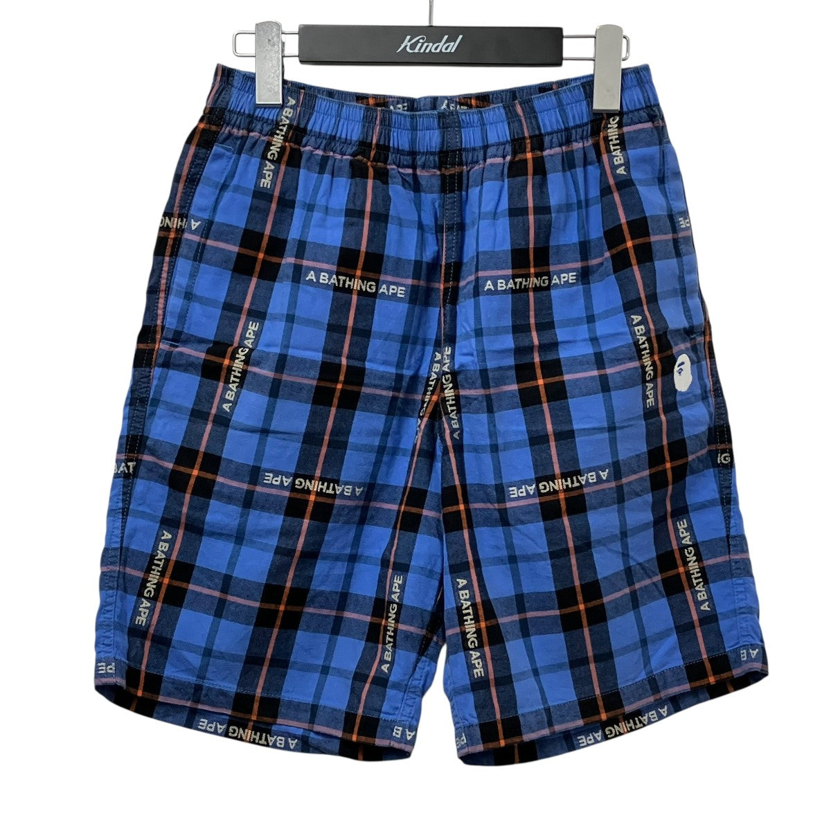 A BATHING APE チェックハーフパンツ001SPI301002M 古着・中古-1枚目のアイテム画像