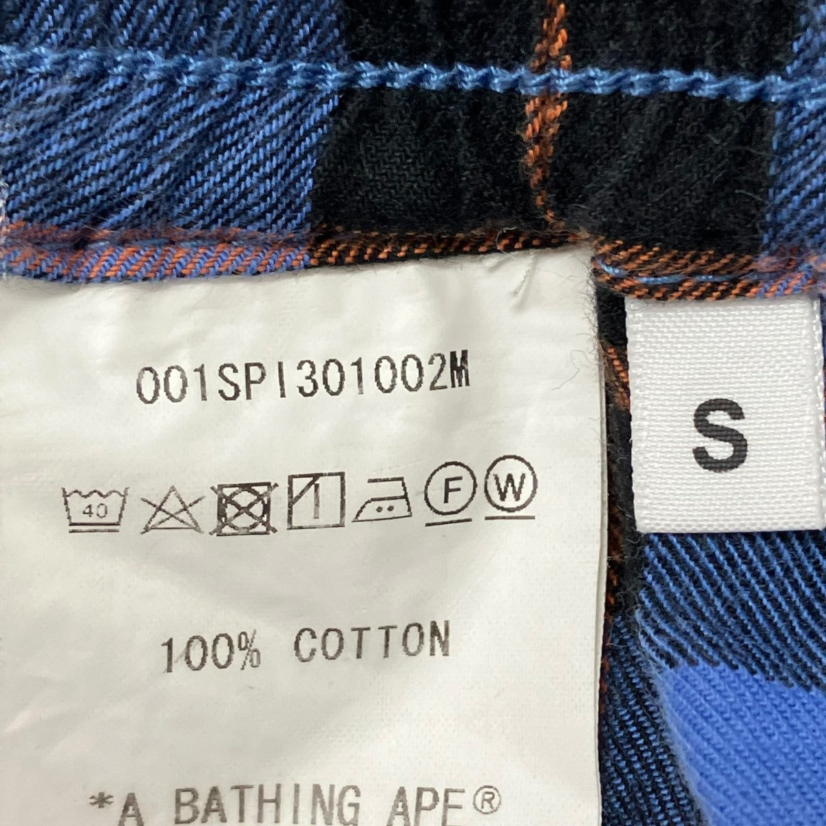A BATHING APE チェックハーフパンツ001SPI301002M 古着・中古-6枚目のアイテム画像