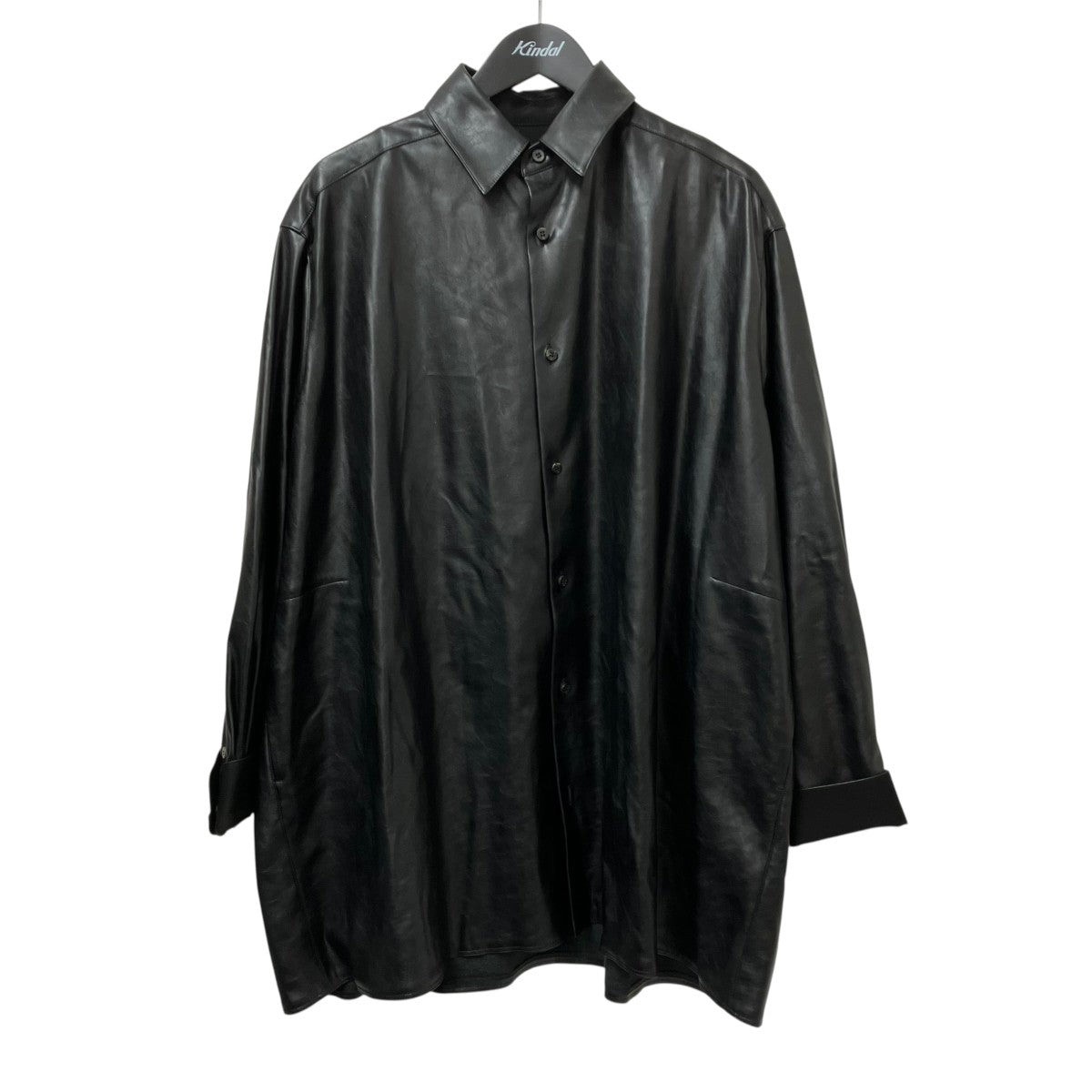 Synthetic Leather Oversizedレザーシャツ2002-SH05-M203