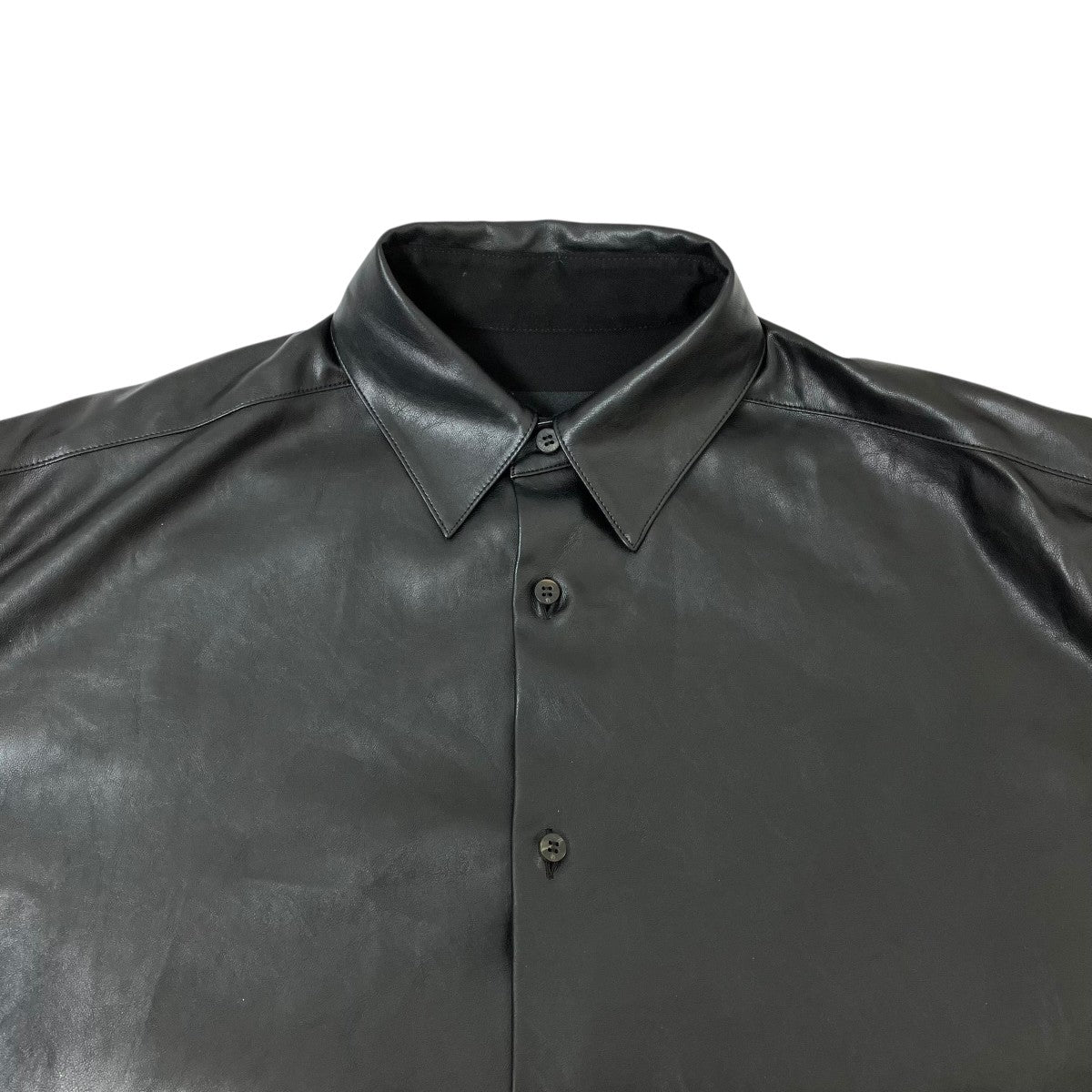 Synthetic Leather Oversizedレザーシャツ2002-SH05-M203