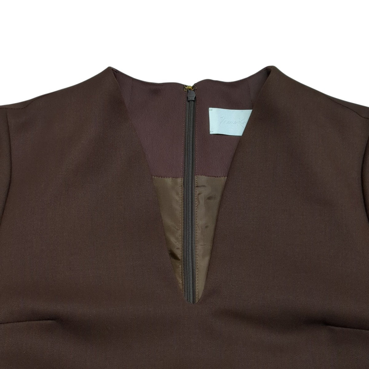 mame kurogouchi ワンピースMM20FW-DR060 Wool V-Neck Dress 古着・中古-5枚目のアイテム画像