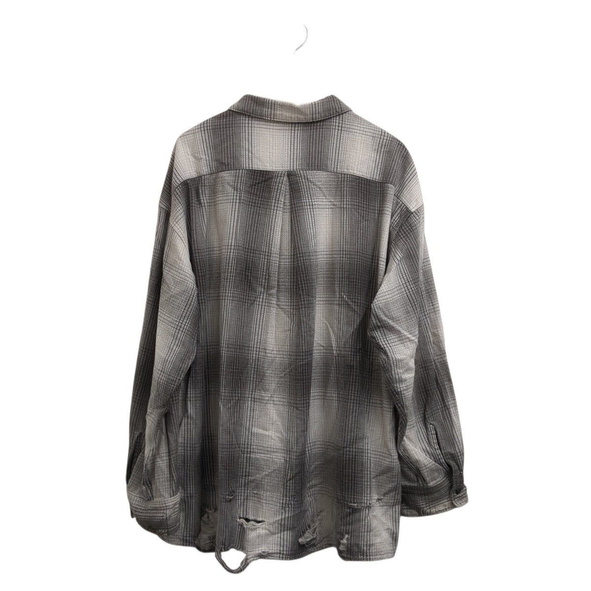 TシャツANC-SH21 DAMAGED FLANNEL CHECK SHIRT