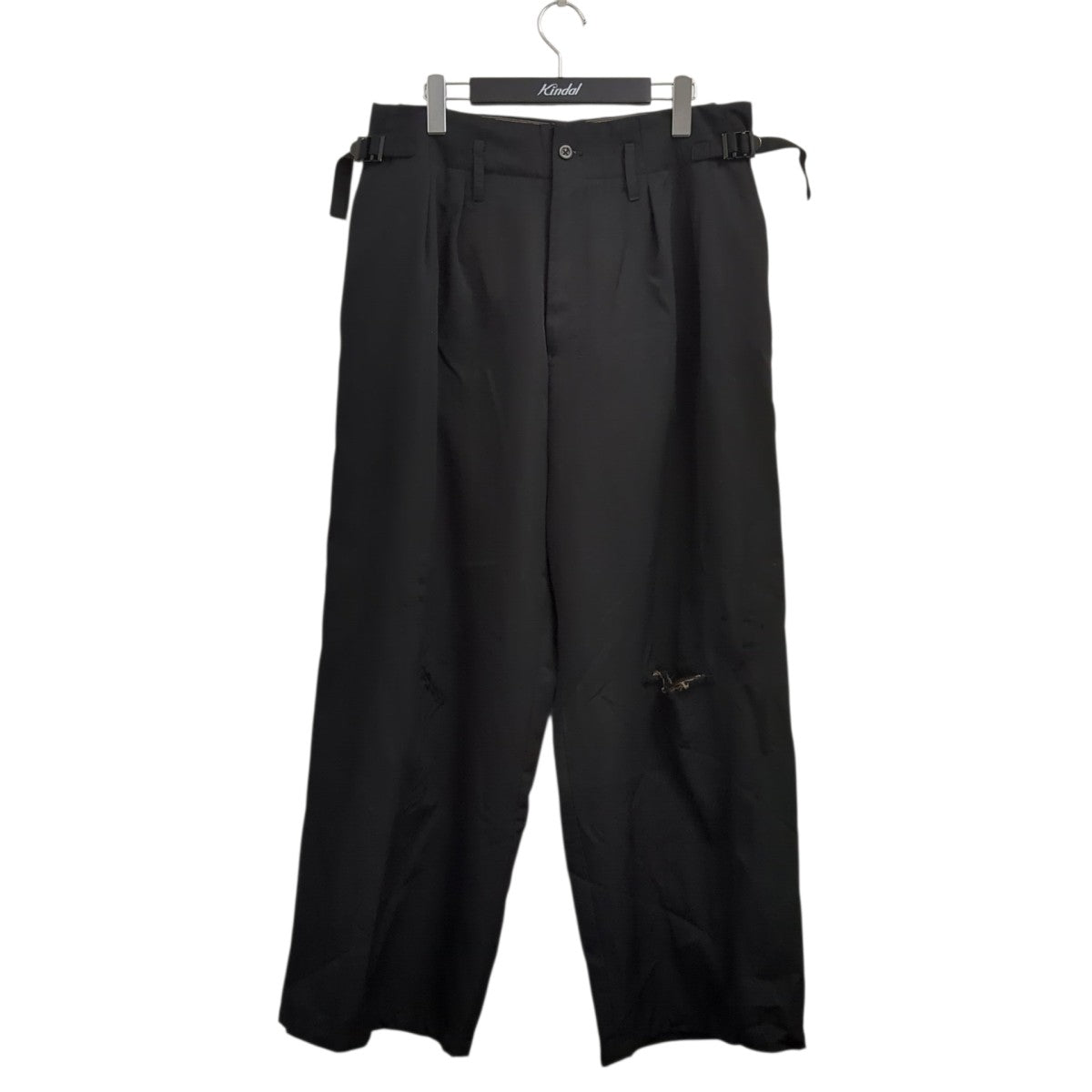 パンツANC-PT47-A WOOL DAMAGE WIDE SLACKS