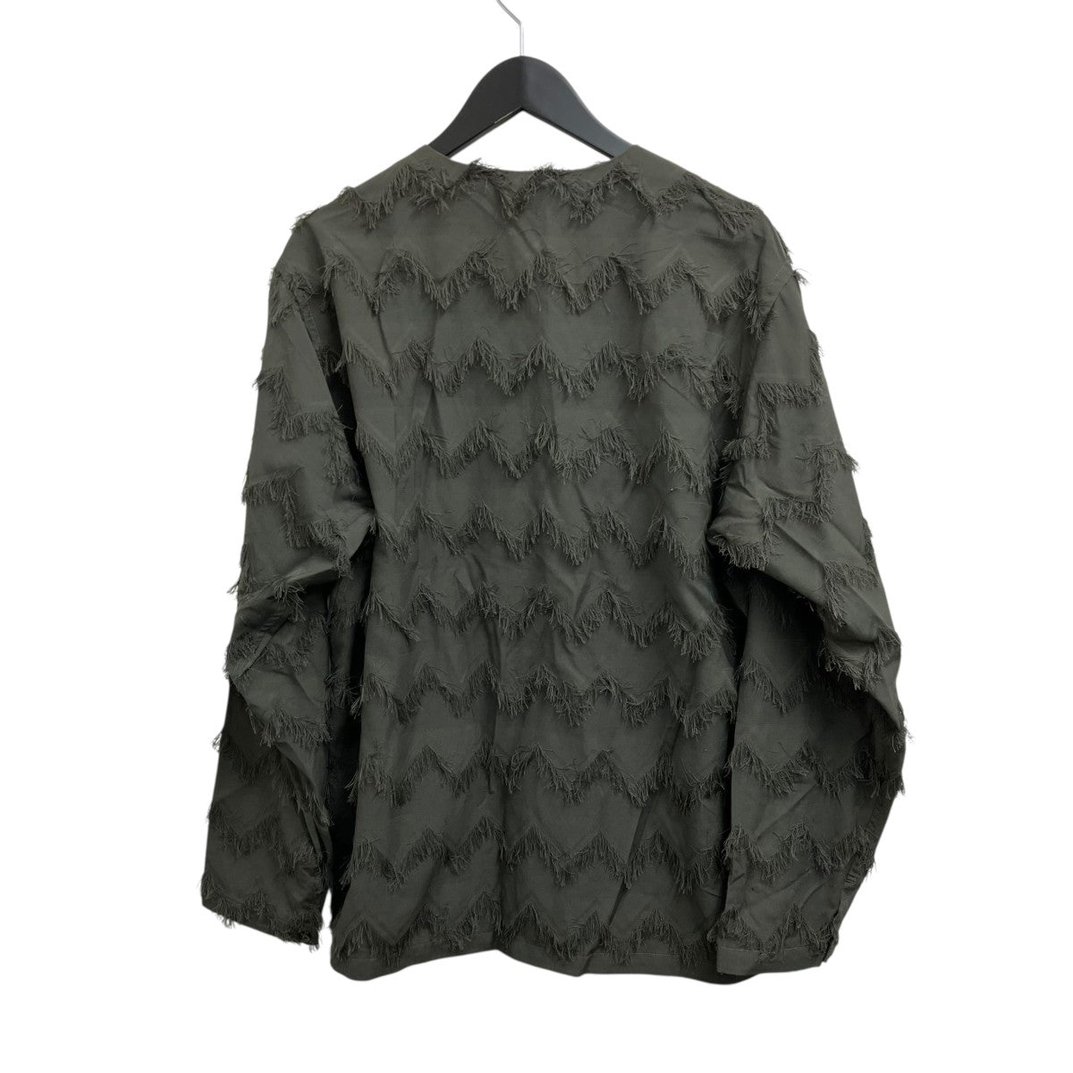 V Neck Shirt - PE C Zig-Zag Fringe Jq．長袖シャツOT123