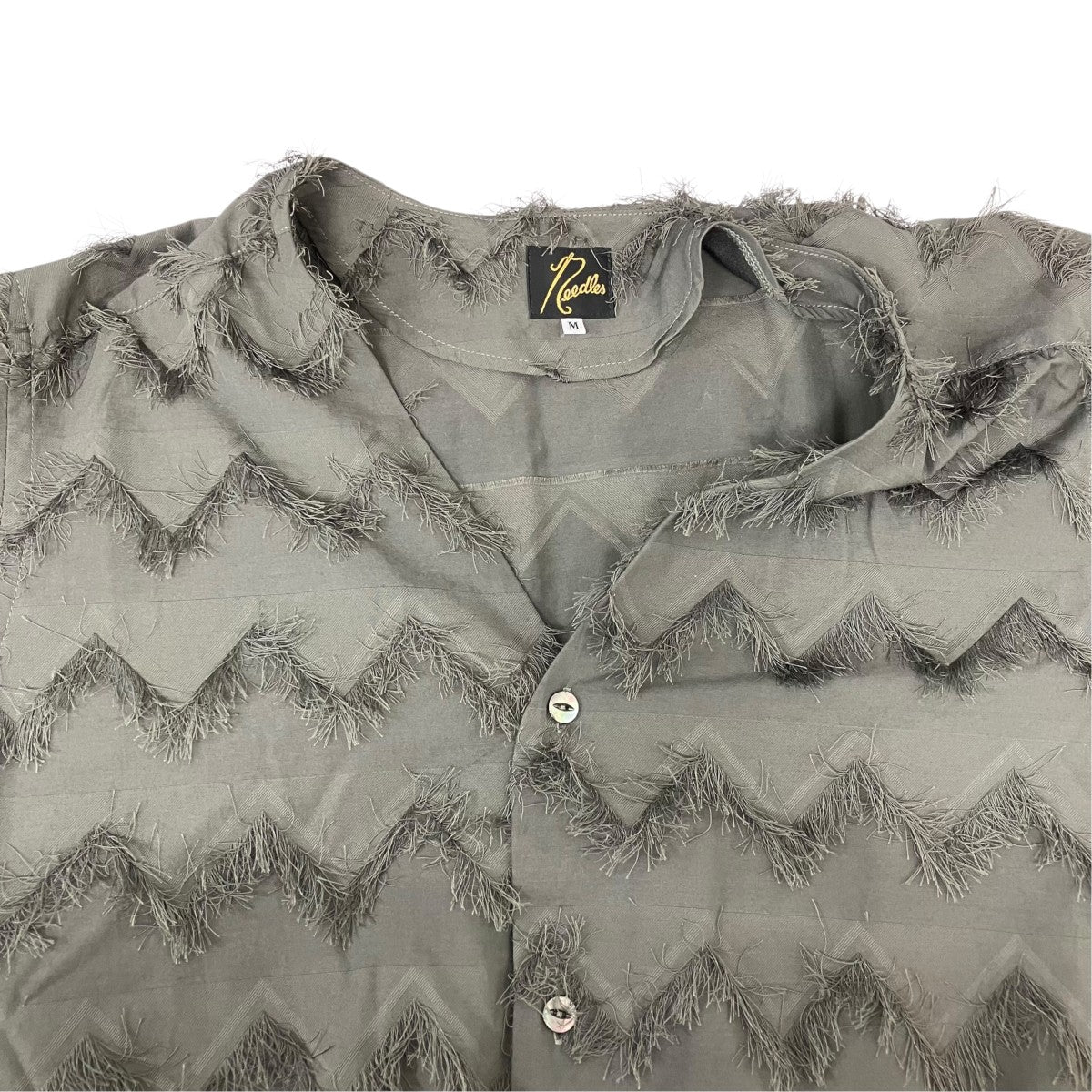 V Neck Shirt - PE C Zig-Zag Fringe Jq．長袖シャツOT123