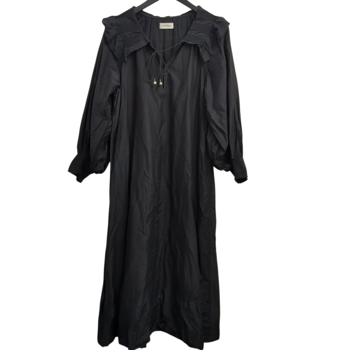 Cotton Silk Pintuck Collar Dress長袖ワンピース010461WW2