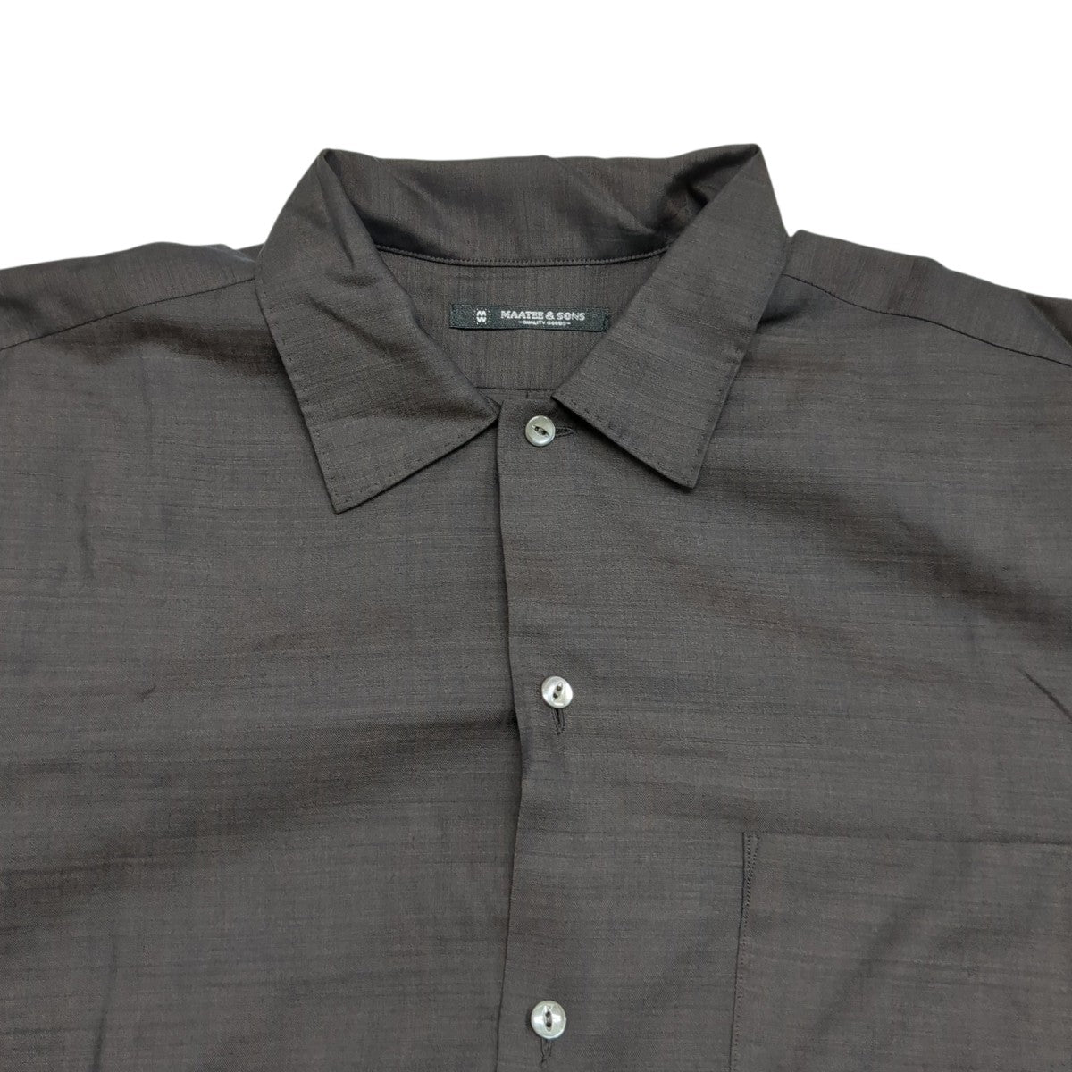 MAATEE＆SONS 24SSWOOL ONE PIECE COLLAR SHIRTS長袖シャツMT4103-0609 古着・中古-3枚目のアイテム画像