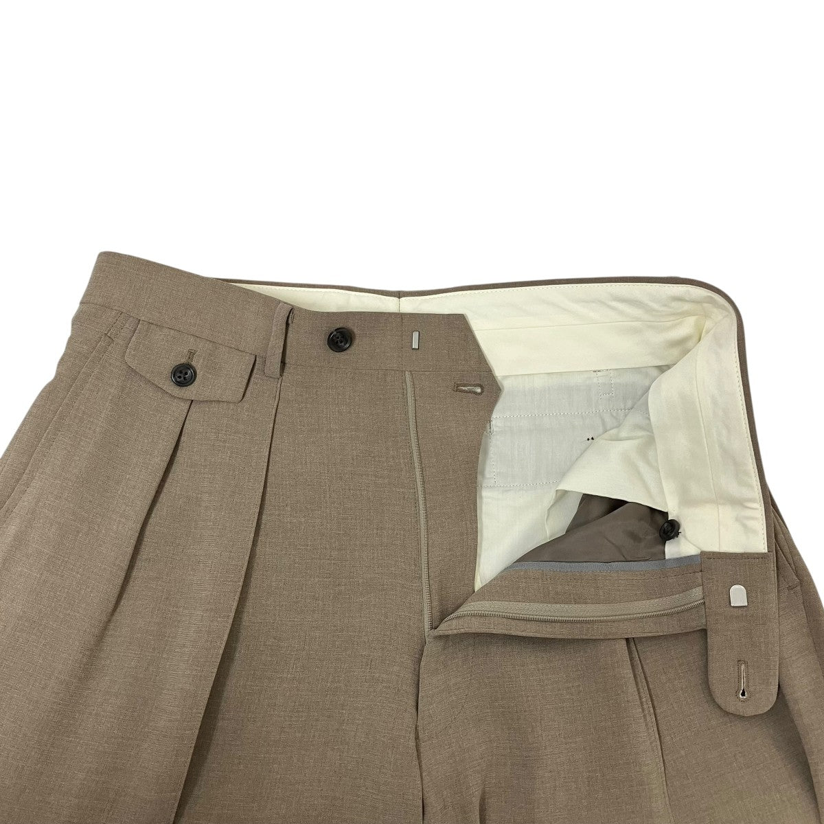 RAINMAKER MELANGE TWILL WIDE TROUSERSスラックスRM241-011 古着・中古-4枚目のアイテム画像