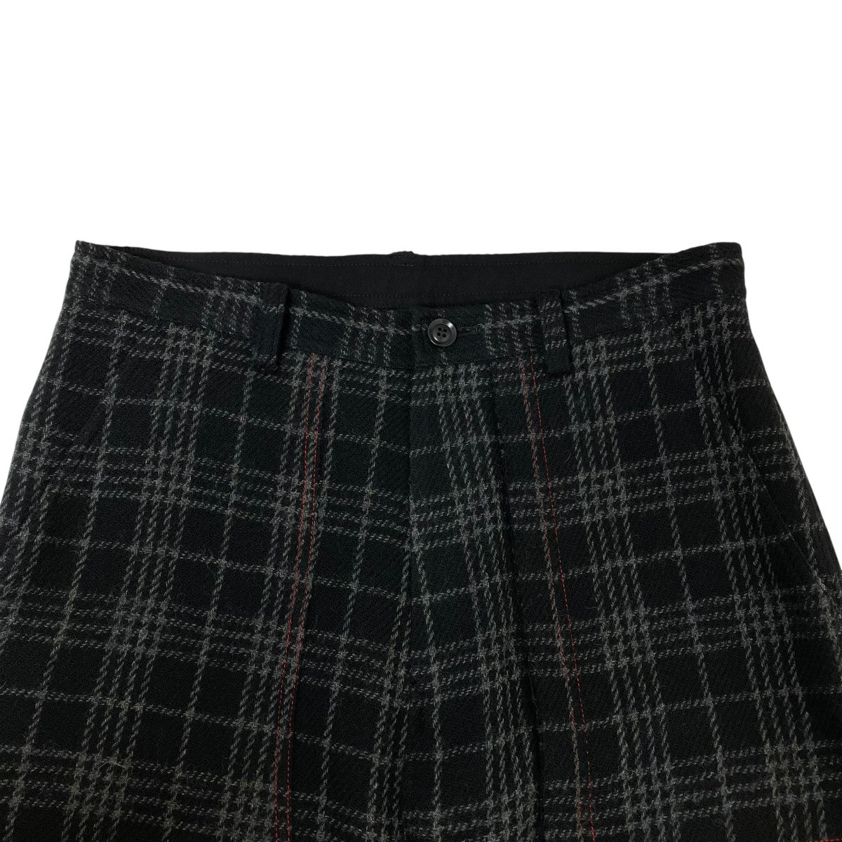 CHECK RED STITCH LONG STRAIGHT PANTSチェックパンツYO-P22-112