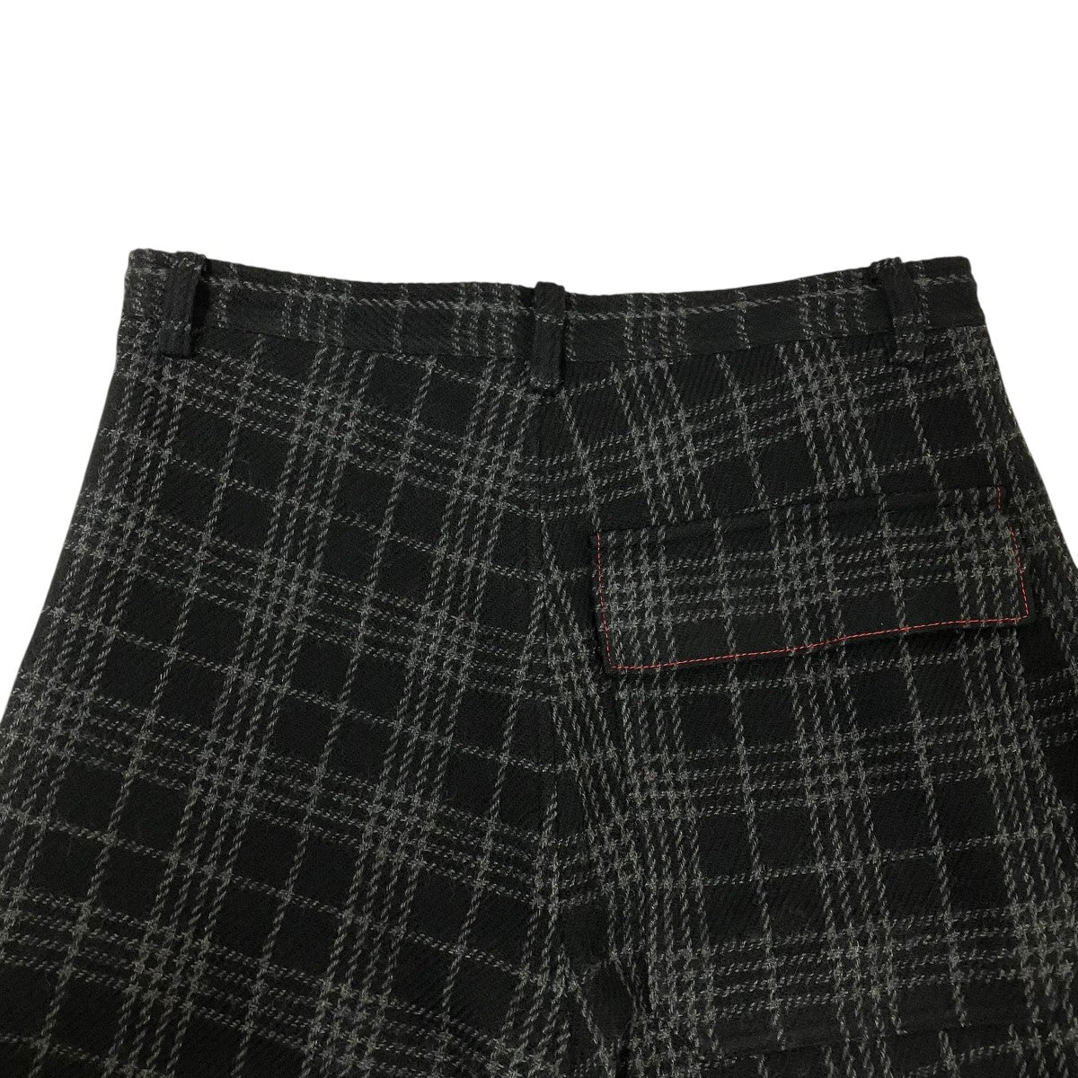 CHECK RED STITCH LONG STRAIGHT PANTSチェックパンツYO-P22-112