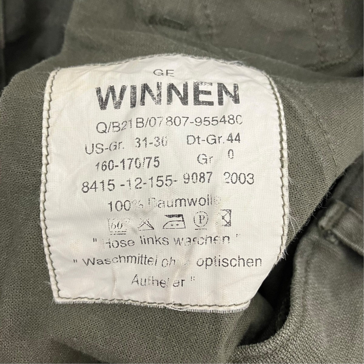 military パンツ8415-12-155-9087 古着・中古-7枚目のアイテム画像