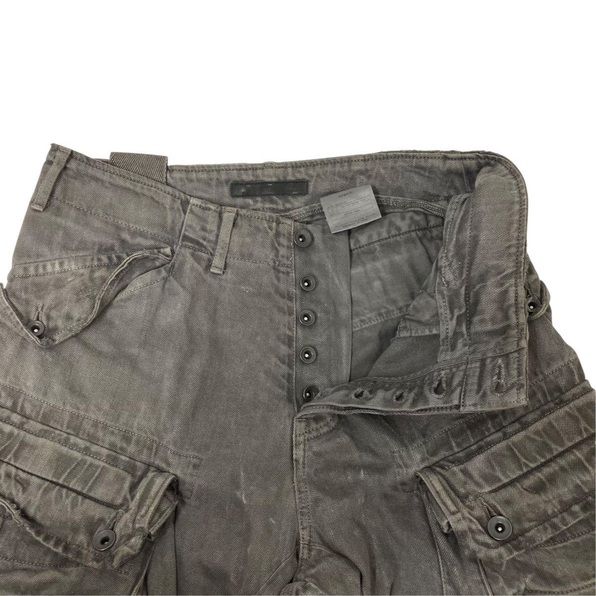 JULIUS crackカーゴパンツ 古着・中古-4枚目のアイテム画像