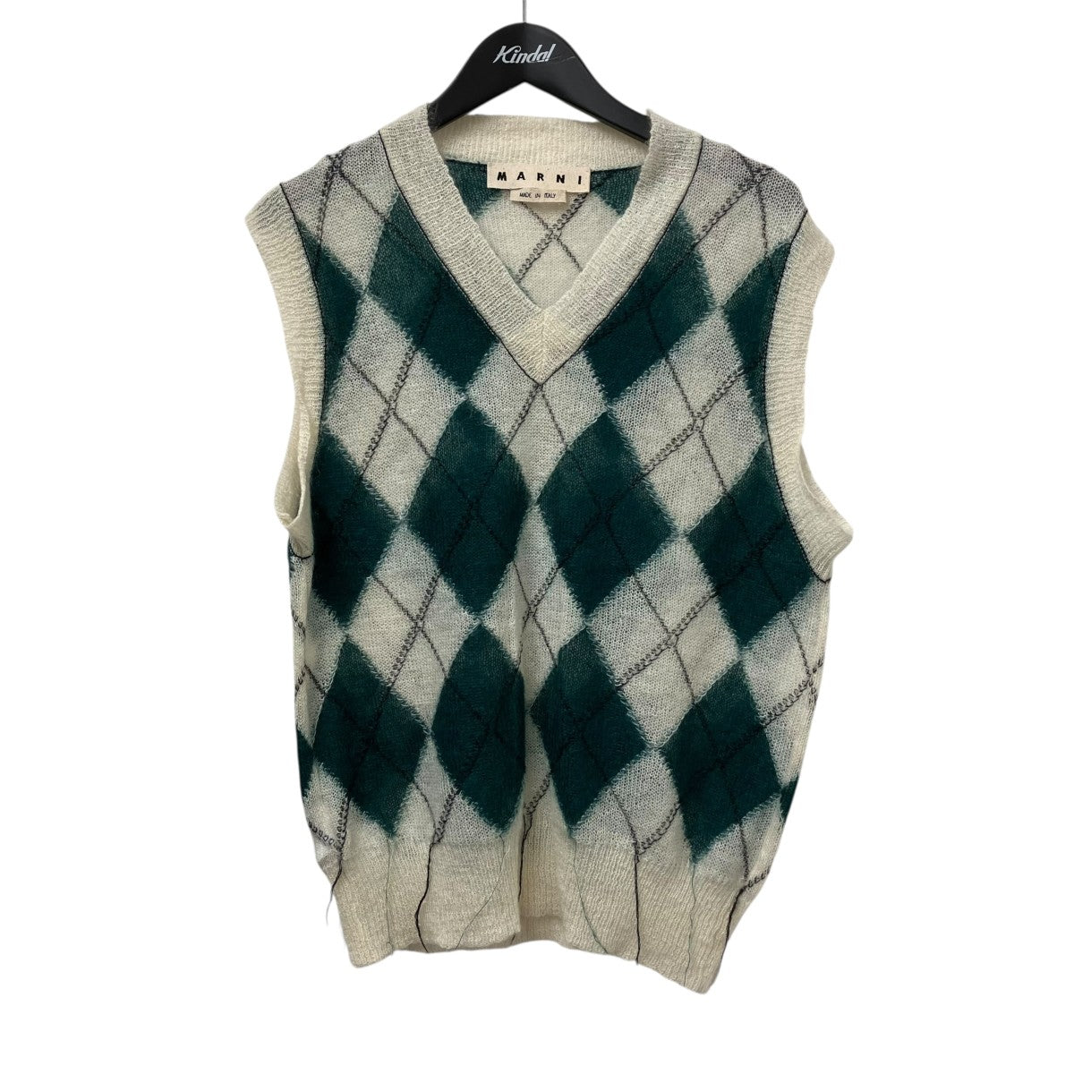 MARNI 18SSアーガイルモヘヤベストM05HA0125 古着・中古-1枚目のアイテム画像