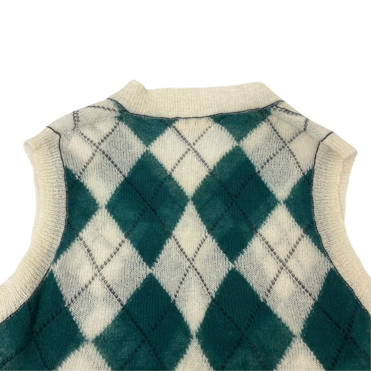 MARNI 18SSアーガイルモヘヤベストM05HA0125 古着・中古-4枚目のアイテム画像