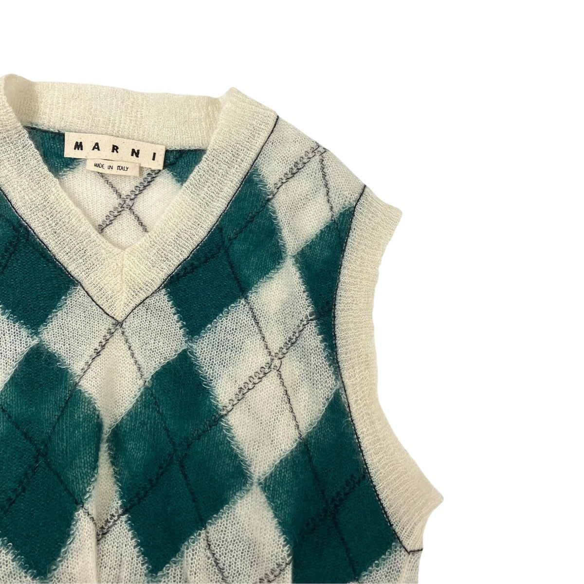 MARNI 18SSアーガイルモヘヤベストM05HA0125 古着・中古-5枚目のアイテム画像