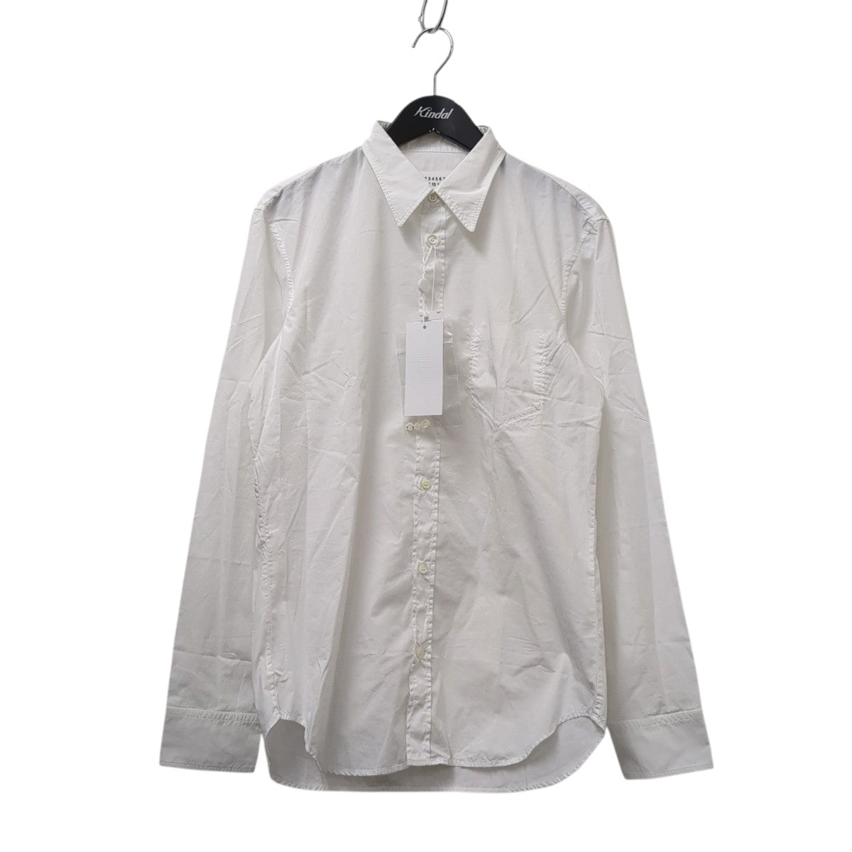 Maison Margiela 20SSガーメントダイ コットンポプリン スリムシャツ長袖シャツS50DL0393 古着・中古-1枚目のアイテム画像