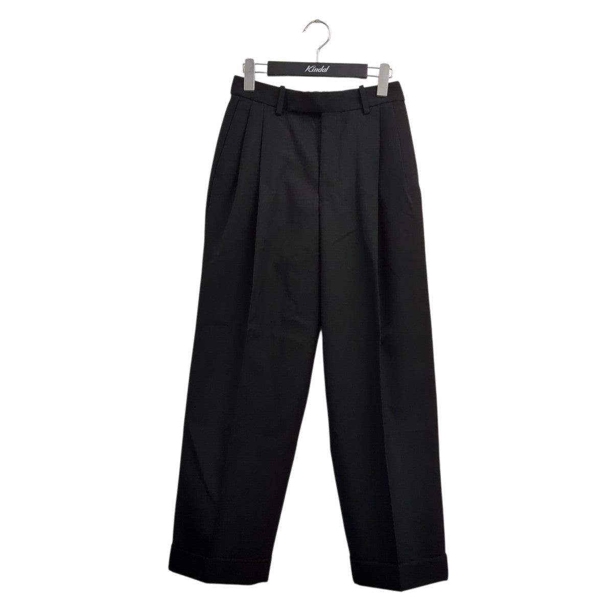 26AWDOUBLE PLEATED SEMI EASY TROUSERS ORGANIC WOOL SURVIVAL CLOTHスラックスA26C07PT2C