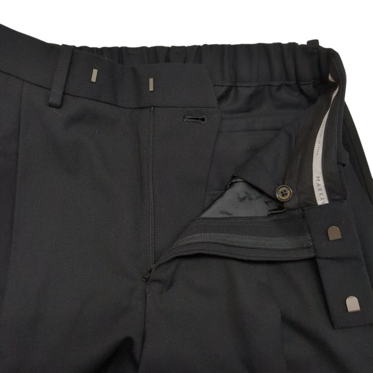 26AWDOUBLE PLEATED SEMI EASY TROUSERS ORGANIC WOOL SURVIVAL CLOTHスラックスA26C07PT2C